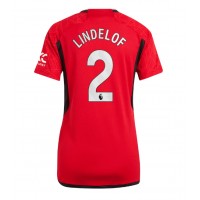 Fotballdrakt Dame Manchester United Victor Lindelof #2 Hjemmedrakt 2023-24 Kortermet